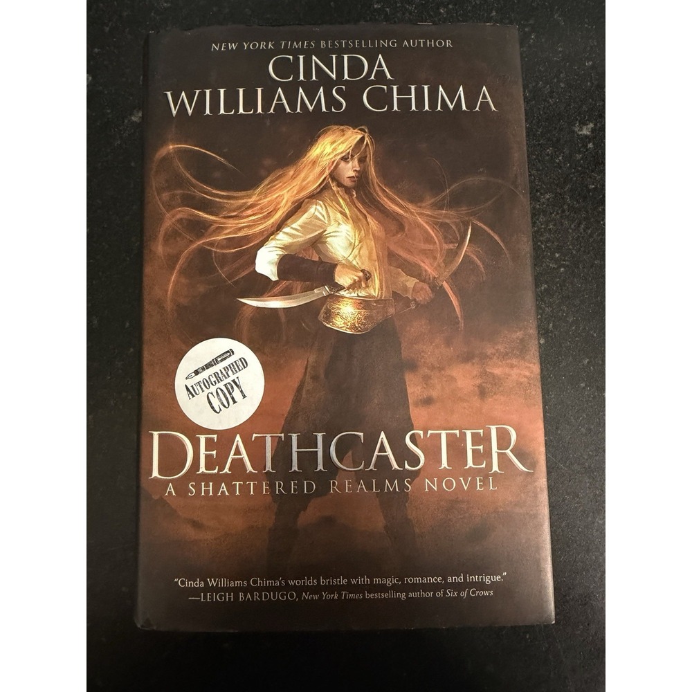 Deathcaster SIGNED by Cinda Williams Chima Shattered Realms Book 4 Hardcover 5th